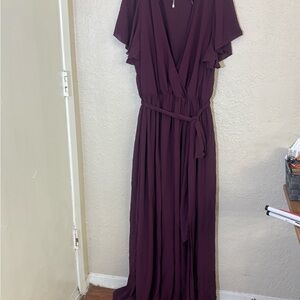 Baltic Born 3 XL Elegant Purple Maxi Dress w/ Belt